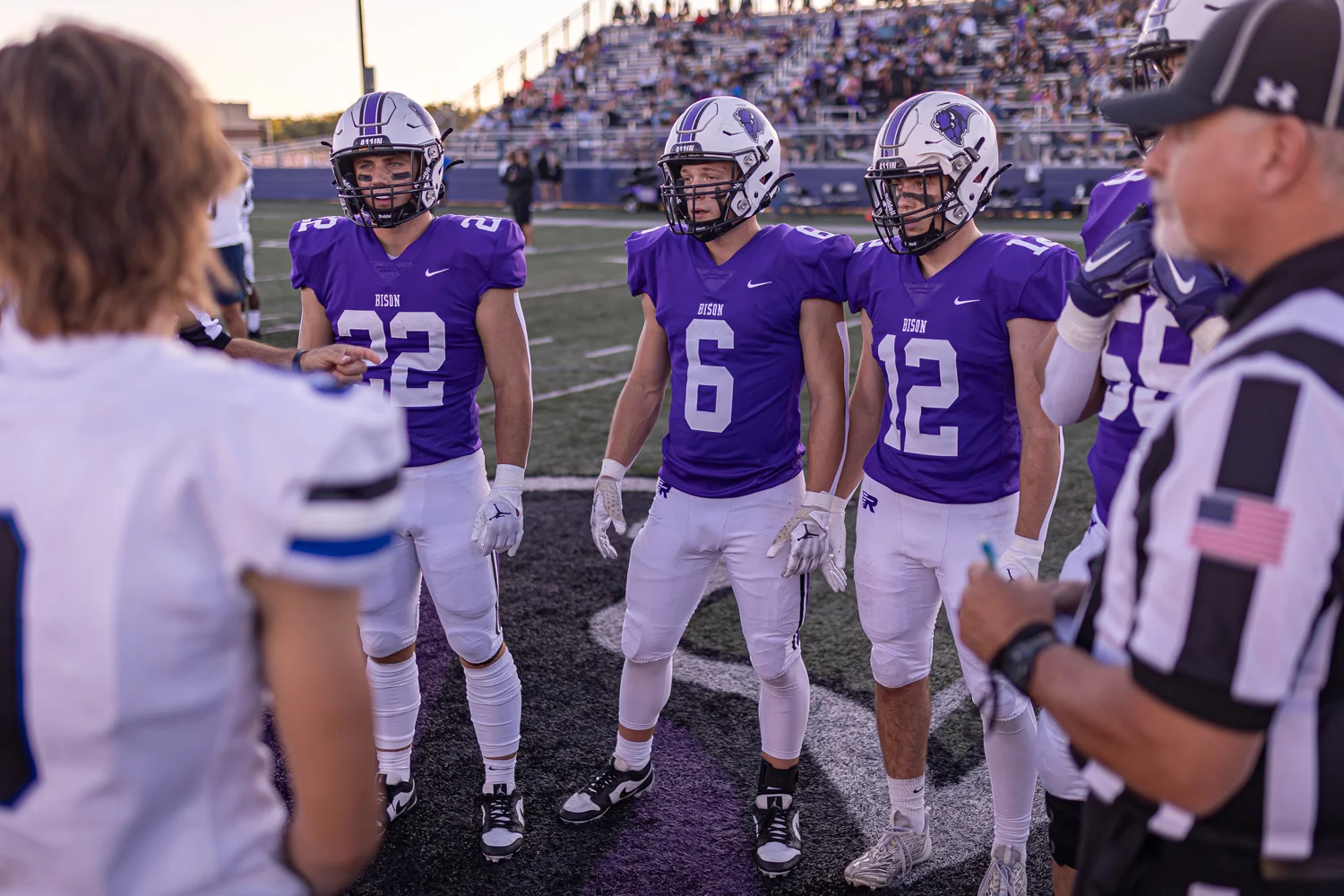 Captains at the coin toss