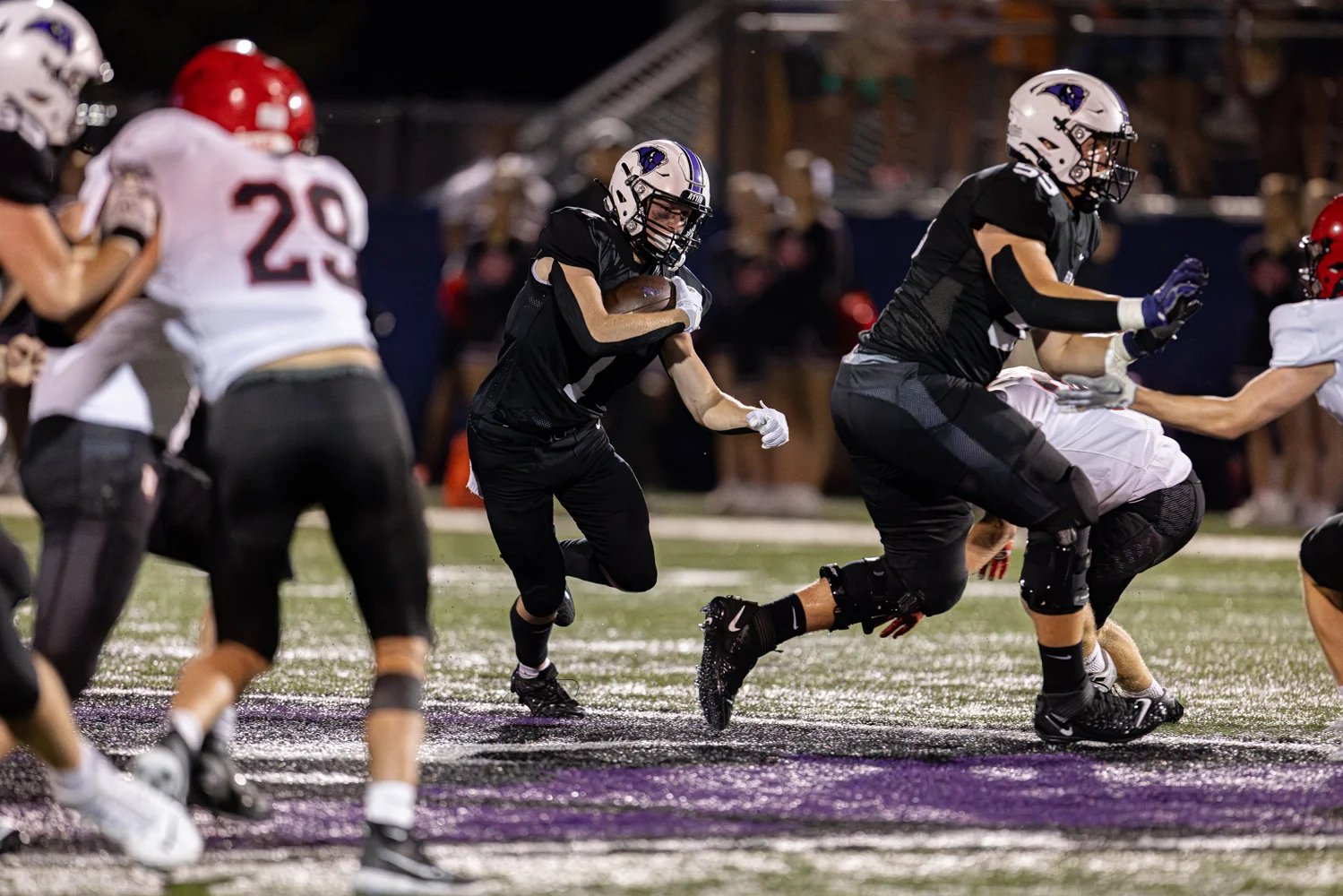 RB breaking free with the ball