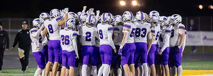 Buffalo Bison pregame huddle