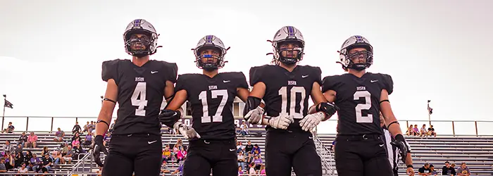 Buffalo Bison Captains going to the coin toss