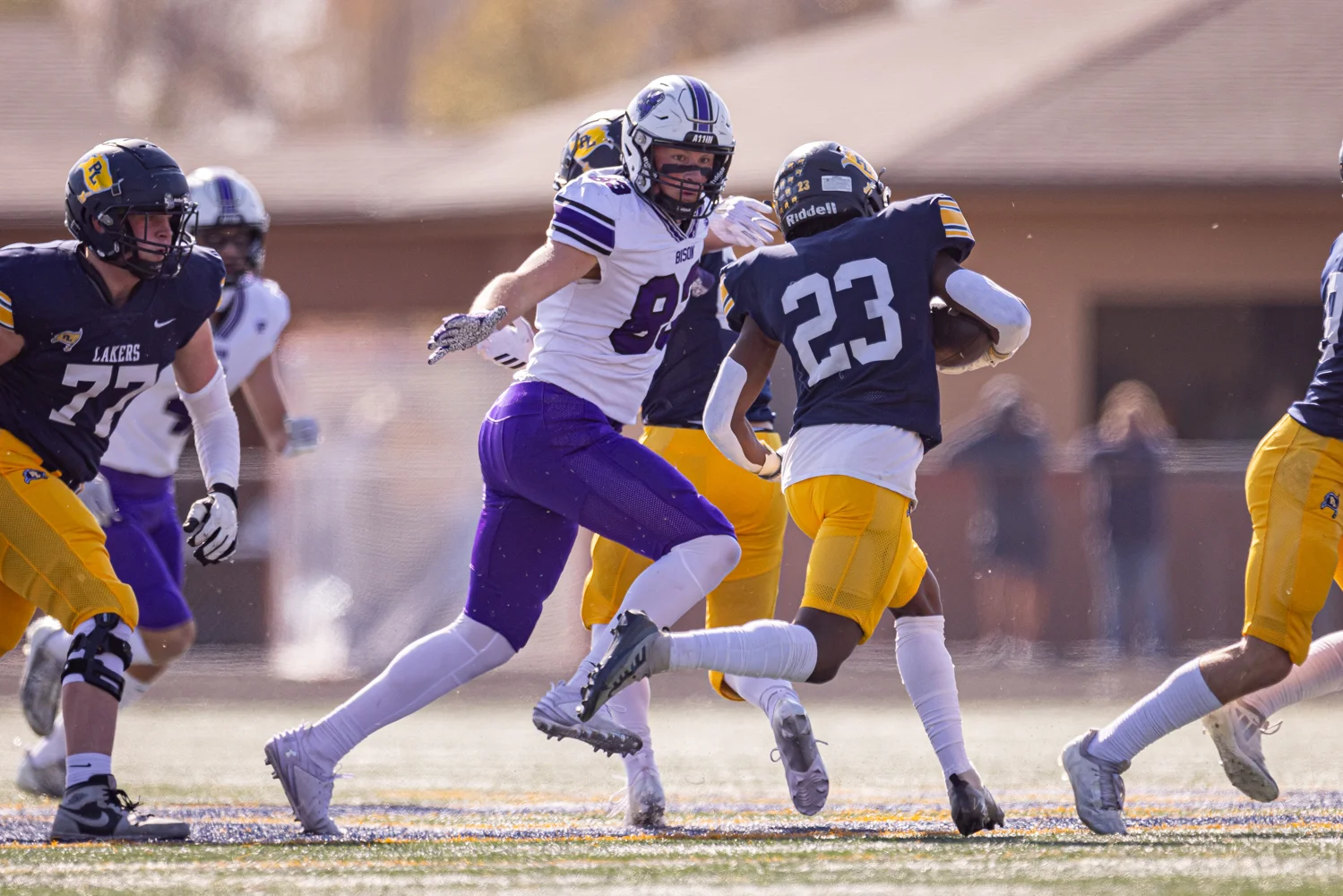 Buffalo defender looking to make the tackle