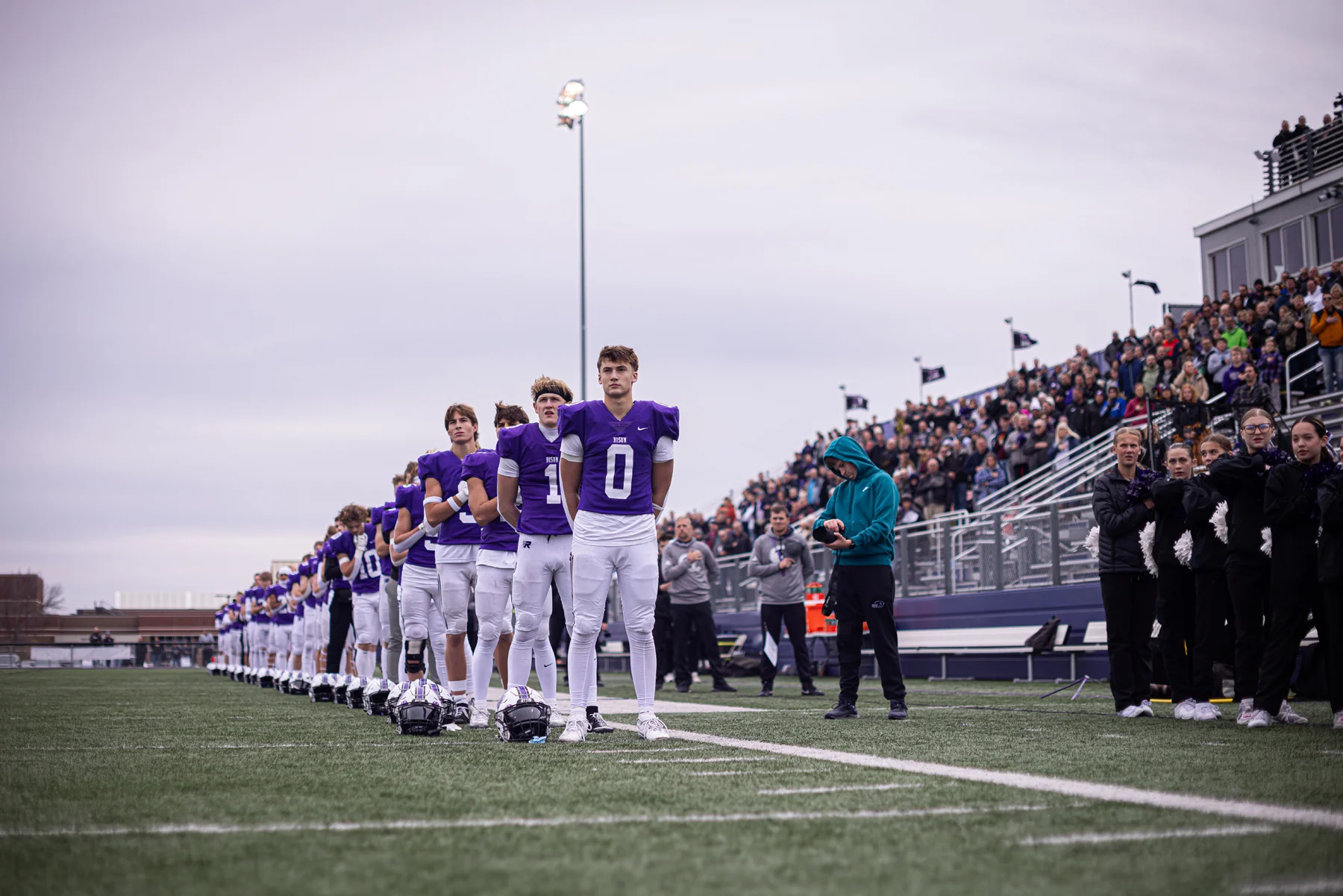 Buffalo Bison during the National Anthem