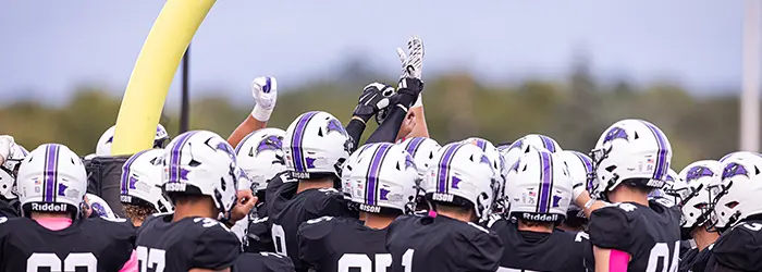 Buffalo pregame huddle