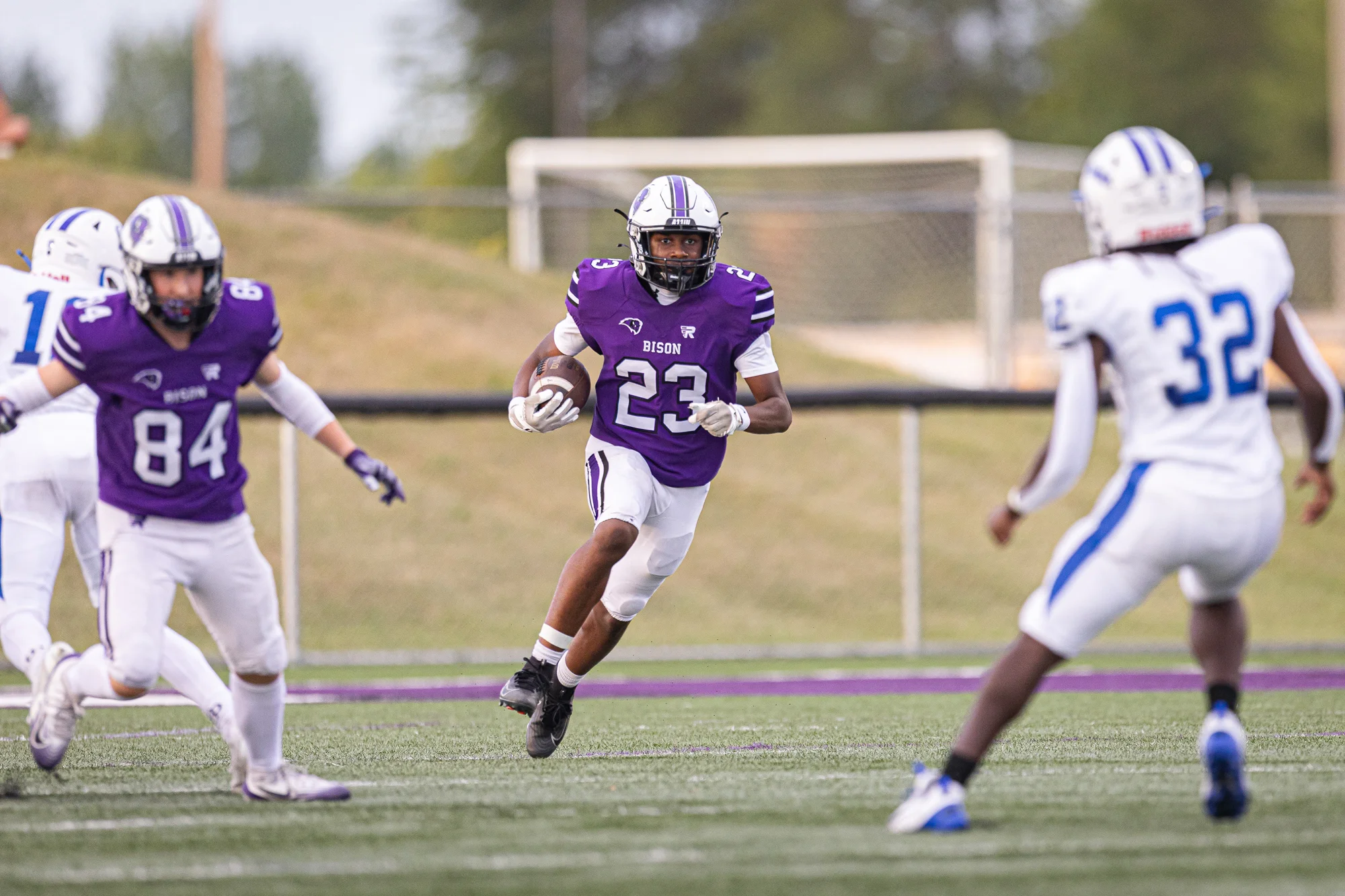 Buffalo Bison bringing the ball back after the kick