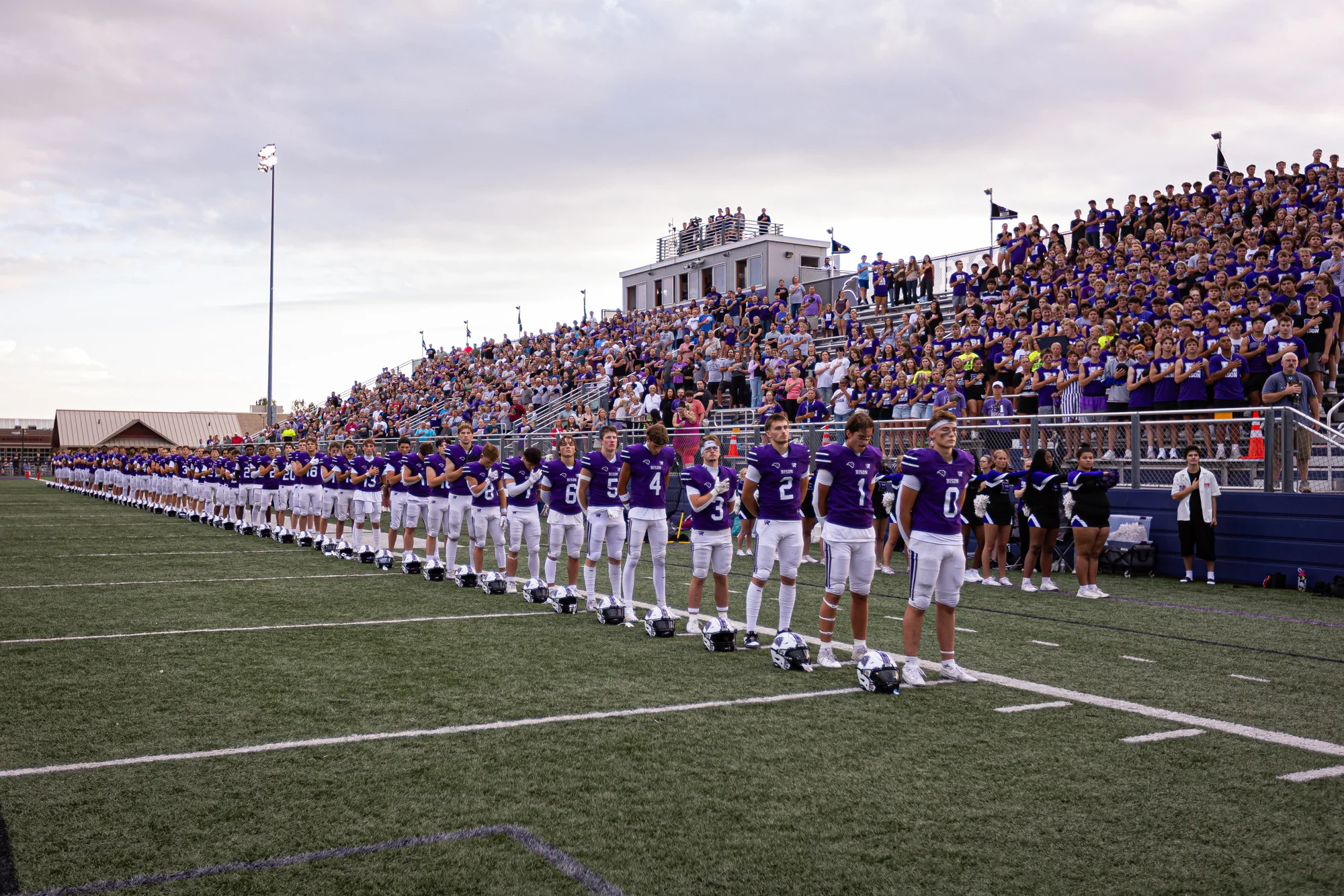 Buffalo Bison Football during the National Anthem